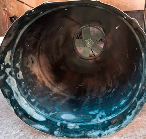 Foto depois da Limpeza de Sistema de Exaustão